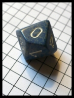 Dice : Dice - 10D - Rounded Solid Light Blue With Grey Speckles With White Numerals
